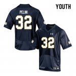 Notre Dame Fighting Irish Youth Patrick Pelini #32 Navy Under Armour Authentic Stitched College NCAA Football Jersey MRA8799BB